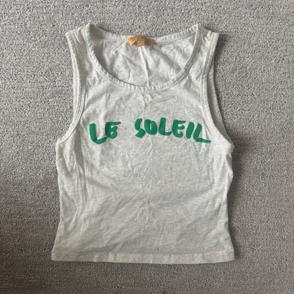 Verge Girl Tank Top with Green Print